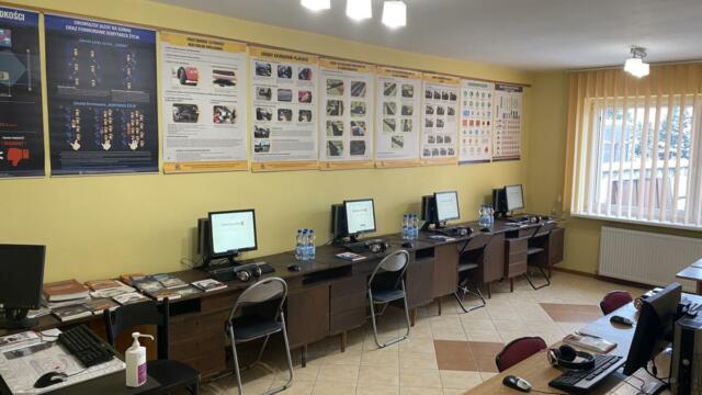 Nasza sala wykładowa w OSK Kaluza, Nauka Szkola Jazdy Sierpc