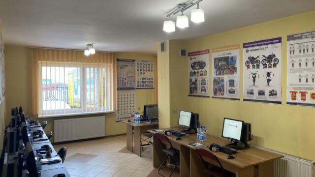 Nasza sala wykładowa w OSK Kaluza, Nauka Szkola Jazdy Sierpc