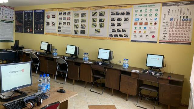 Nasza sala wykładowa w OSK Kaluza, Nauka Szkola Jazdy Sierpc